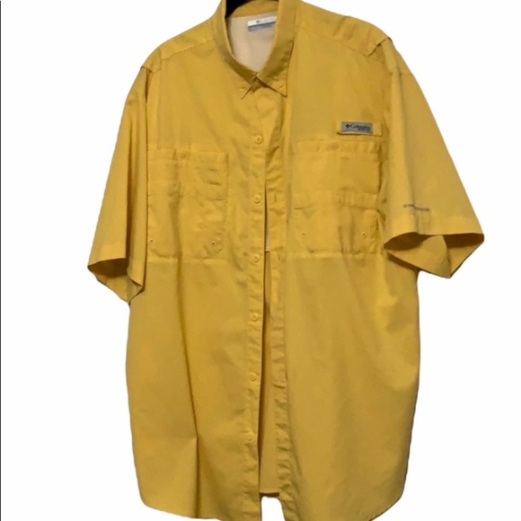 Columbia Other - Columbia PFG fishing shirt, Large, Yellow, button up shirt, Outdoor wear